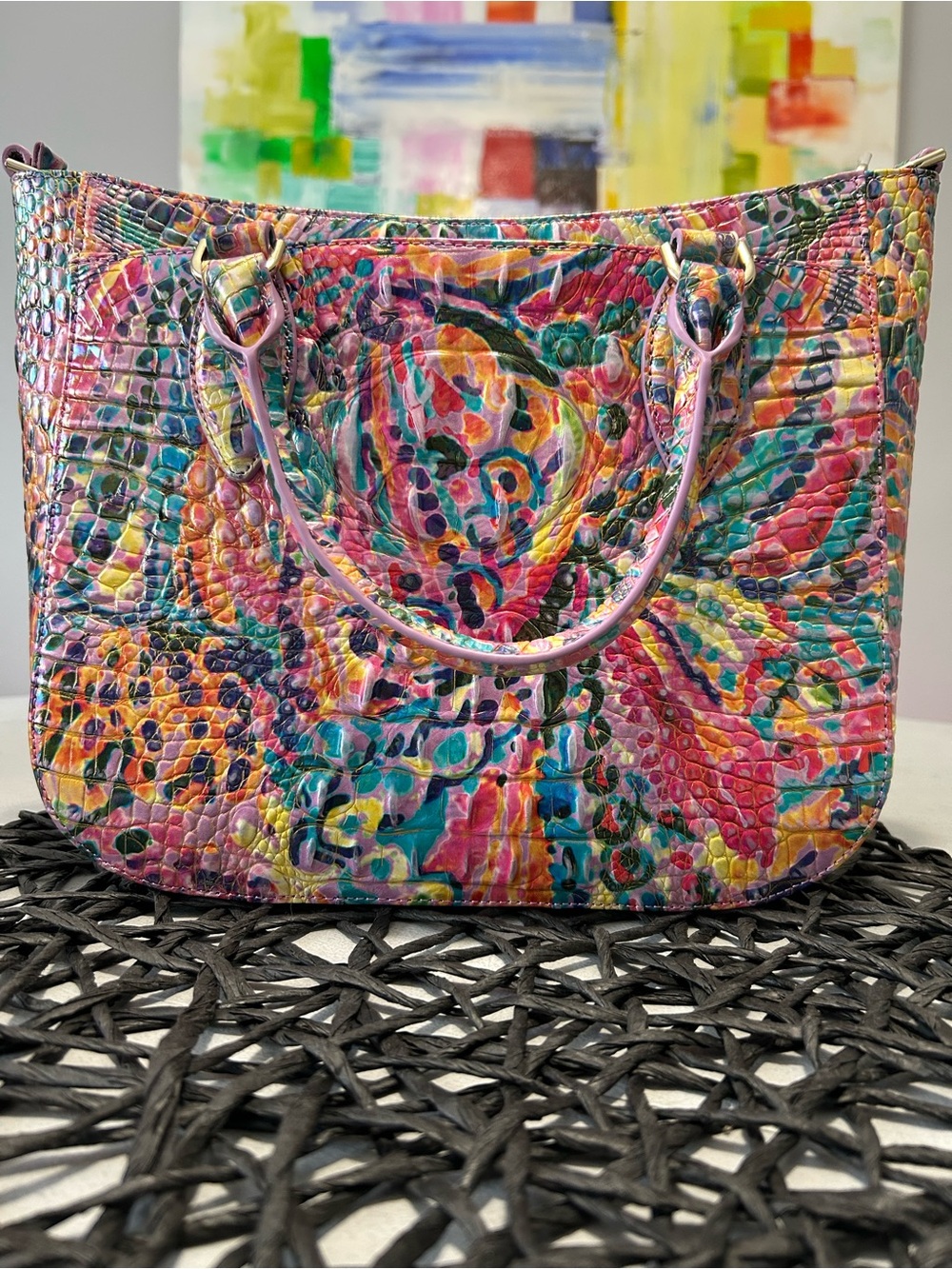 Brahmin Lena Rainbow Reef Melbourne Satchel & Ady Wallet Set - Picture 9 of 13